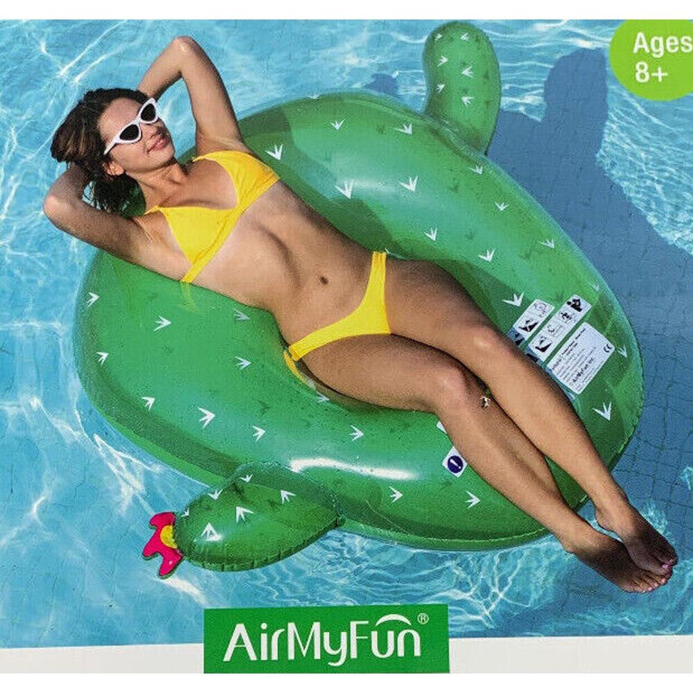 Giant Inflatable Cactus Shape Inner Tube Float Swimming Pool Toy Party PVC Rafts
